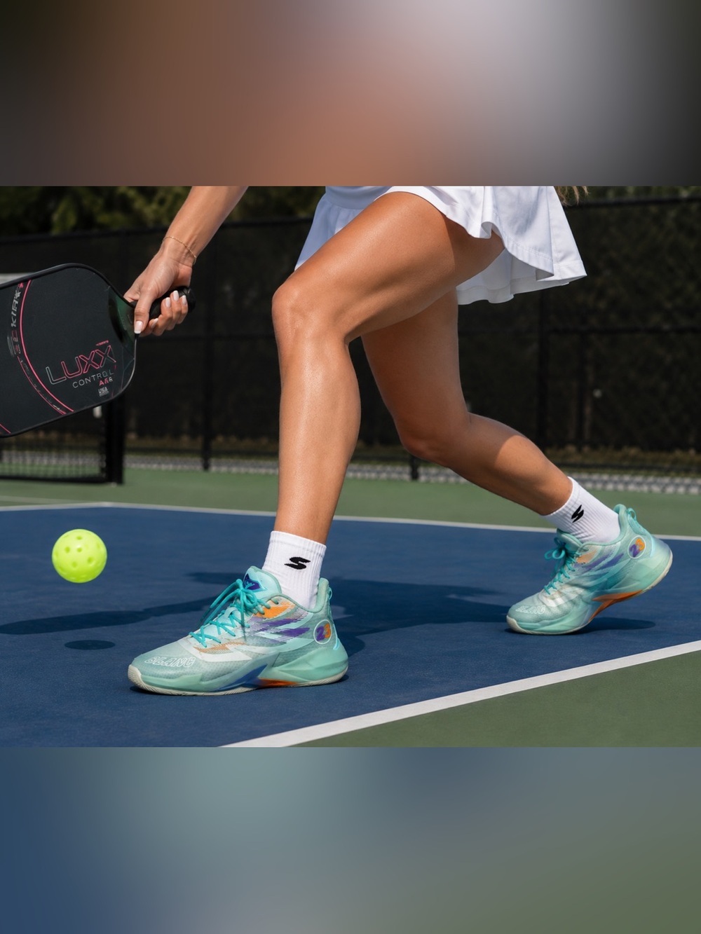 ANTA KT Pickle Ball Women's Mint Teal Multi Athletic Shoes